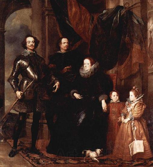 Anthony Van Dyck Portrat der Familie Lomellini Spain oil painting art